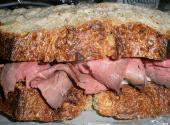 Marinated Rare Roast Beef Platter 