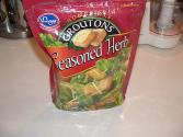 Red Pepper Garlic Croutons