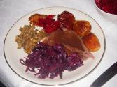 Roast Goose With Apple Raisin Stuffing