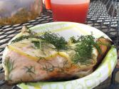 Poached Salmon With Dill Sauce