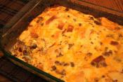 Breakfast Eggs And  Sausages In Individual Pans