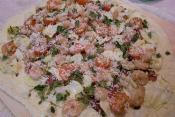 Black Olive Shrimp Pizza