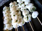 Breaded Skewered Scallops