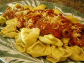 Spinach Garlic Pasta With Garlic Onion Sauce