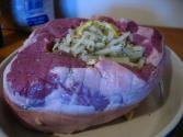 Stuffed Leg Of Lamb With Orange Gravy
