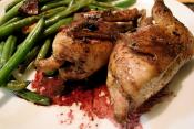 Stuffed Quails With Thyme Sauce