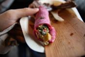 Vegetable-filled Bran Crepes