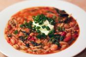 Whole Wheat Berries And Scallions