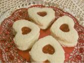 Cream Cheese And Strawberry Heart Sandwiches