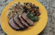 Jamaican Jerk Pork With Pilaf And Veggies