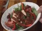 Caribbean Jerk Chix Over A Bed Of Arugala At Cooks Corner On Wmur Channel 9