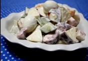 Korean Fruit  Quail Egg And Crab Salad