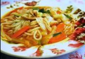 Korean - Style Spicy Chicken Noodle Soup