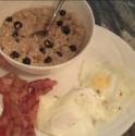 Wholesome Oats, Eggs And Bacon Breakfast