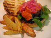 Lamb Burgers With Oven Roasted Tomatoes