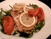 Lemon Filet Wiith Spinach And Orzo Salad