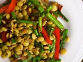 Sprouted Lentil Salad With Mustard Dressing
