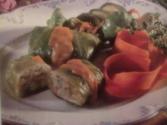 Lettuce Parcels With Carrot Sauce