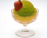 Lime Sherbet With Strawberries