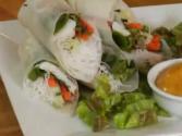 Lobster Spring Rolls And Mango Dipping Sauce Paired With Brooks Pinot Gris