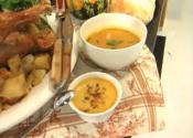 Low Cost Family Thanksgiving Dinner - Part I: Cooking Roast Turkey, Squash And Leek Soup And Winter Veggies