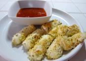 Low Fat Crumb Baked Mozzarella Sticks