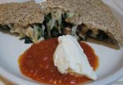 Lower Fat Chicken Spinach Quesadilla