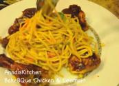 Vegetable Chow Mein With Baked Chicken