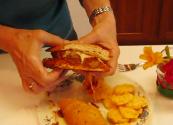 Spicy Hot Meatball Submarine Sandwich