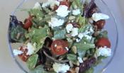 Mediterranean Tossed Garden Salad With Tahini Dressing