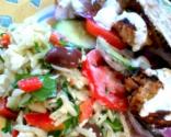 Mediterranean Turkey Meatballs With Pasta Salad