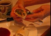 Quick And Easy Mexican-style Sausage And Eggs Breakfast Wrap