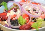 Tangy Balsamic Vinaigrette Dressed Summer Fruit And Veggie Salad 