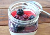 Milk And Honey Panna Cotta With Vanilla Blackberries