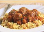 Mini Lamb Meatballs In A Spicy Eggplant Tomato Sauce