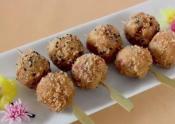 Mini Pork And Cheese Cutlets On Skewers