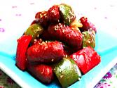 Korean Food: Fried Mini Sausages And Veggies (소세지 야채볶음)