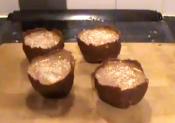 Mint Mousse In Chocolate Cups