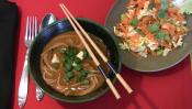 Miso Soup With Carrot Celery Salad 