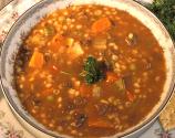 Mixed Vegetable Soup With Cheese And Bacon