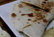 Homemade Mushroom And Cheese Quesadilla