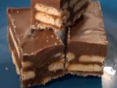 No Bake Peanut Butter Chocolate "kitkat" Bars
