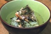 Salmon And Rice With Green Tea - Yaki Onigiri Ochazuke