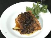 Seared Salmon And Salmon With Balsamic Onion Glaze