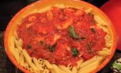 Cooking For The Week- Hot Meatball Sub With Green Onion Garlic Chips, Shrimp Pasta With Garlic Bread
