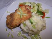 How To Make Oven Fried Chicken With Loaded Mashed Potatoes