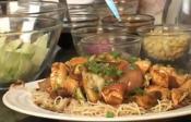 Pan Fried Noodles With Spicy Chicken And Vegetables