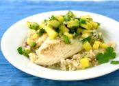 Pan Fried Tilapia Roasted Pineapple With Toasted Head Avocado Salsa