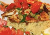 Pan Fried Tilapia With Fresh Tomato And Olive Salsa