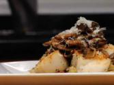 Pan Roasted Scallops With Wild Mushrooms And Bacon Braised Cabbage